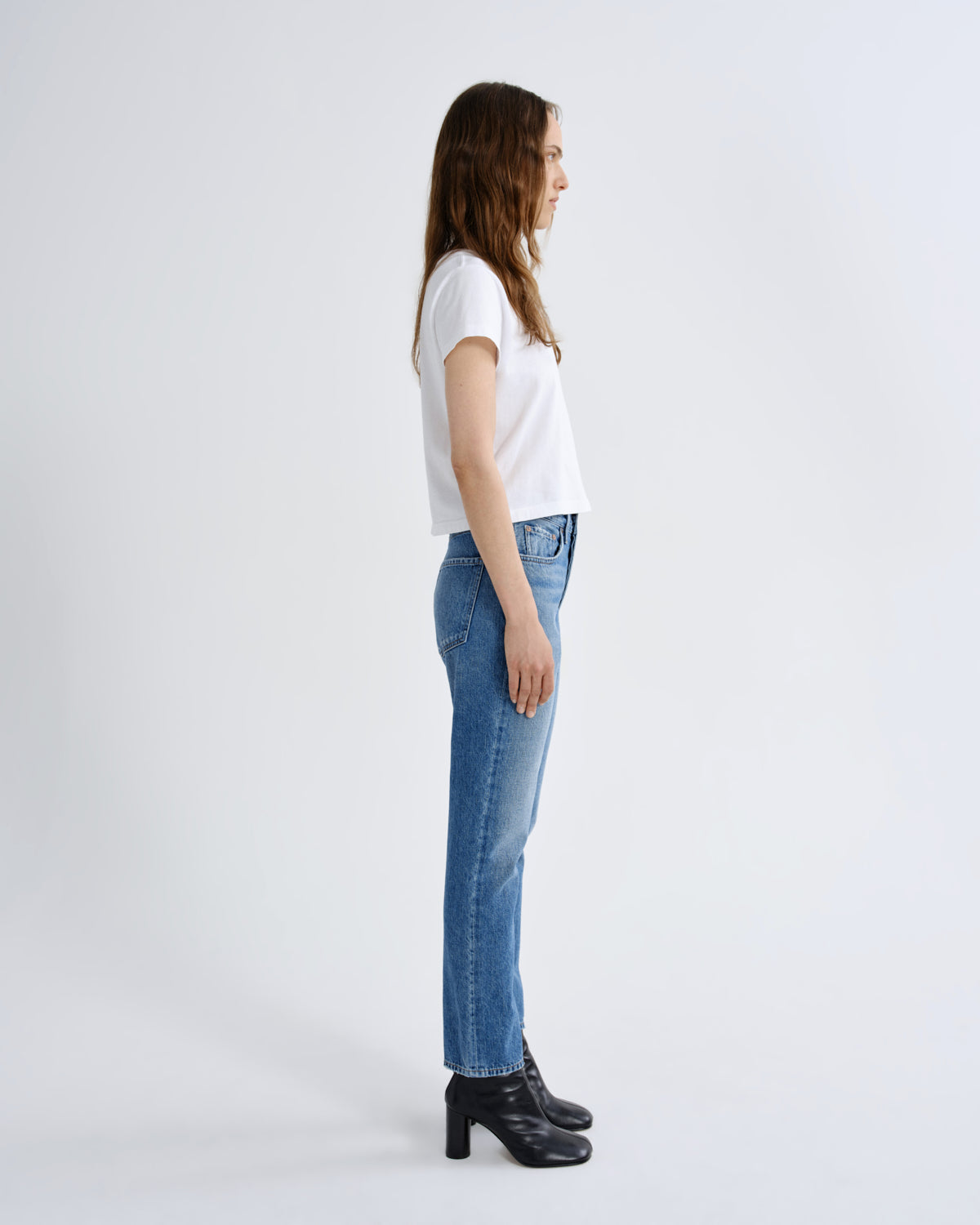 Women riley crop high rise straight tide - Agolde