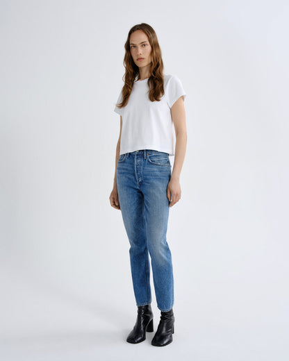 Women riley crop high rise straight tide - Agolde