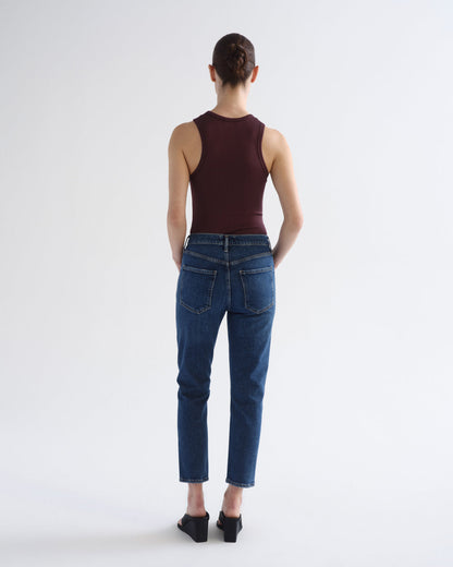 Women Riley Crop High Rise Straight in Slick - Agolde
