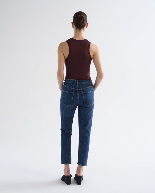 Women Riley Crop High Rise Straight in Slick - Agolde