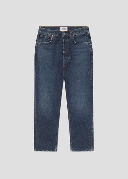 Women Riley Crop High Rise Straight in Slick - Agolde