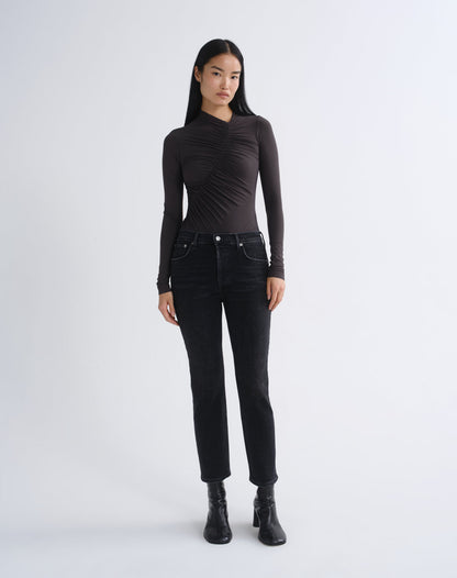 Women Riley High Rise Straight Crop (Stretch) in Panoramic - Agolde