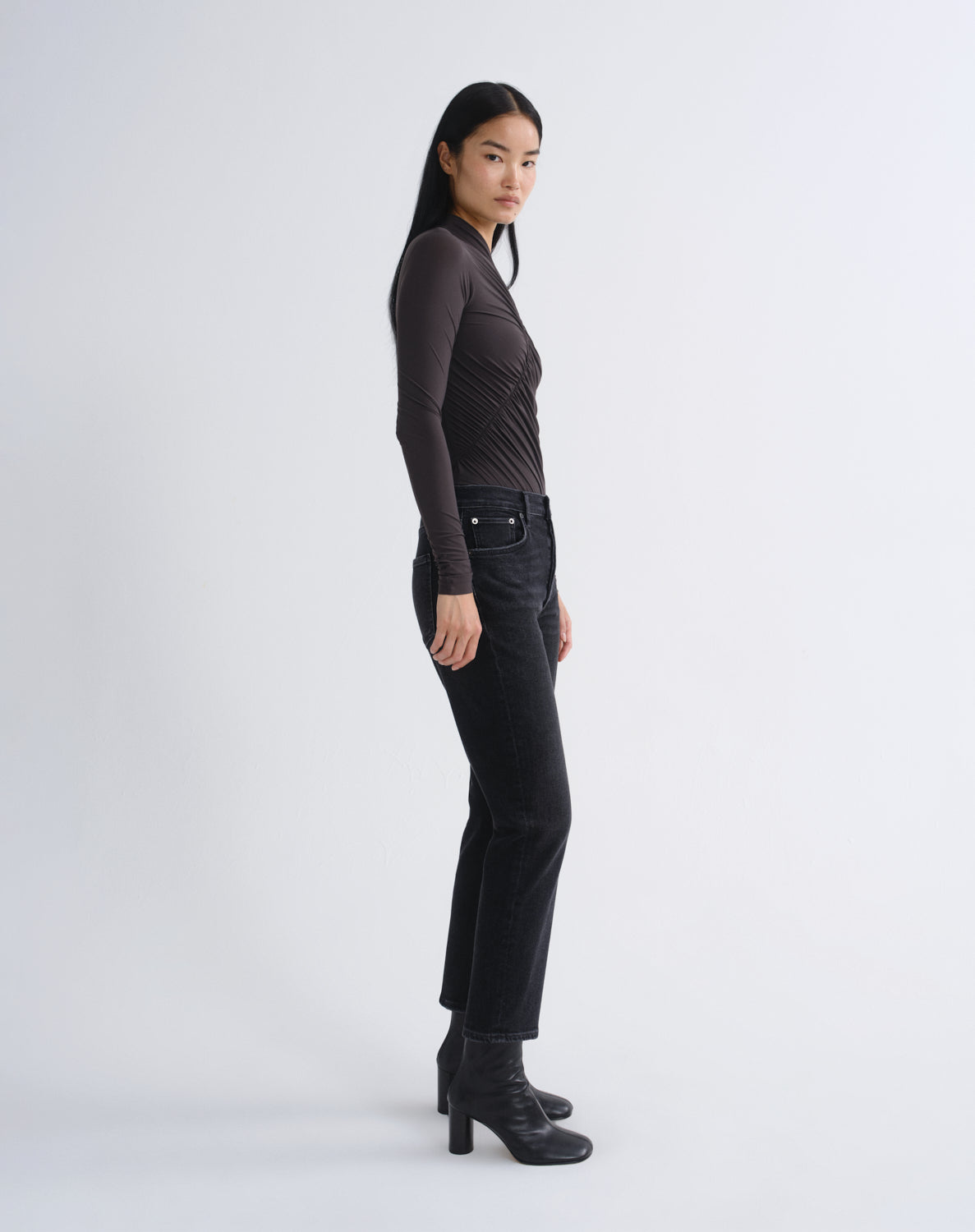 Women Riley High Rise Straight Crop (Stretch) in Panoramic - Agolde