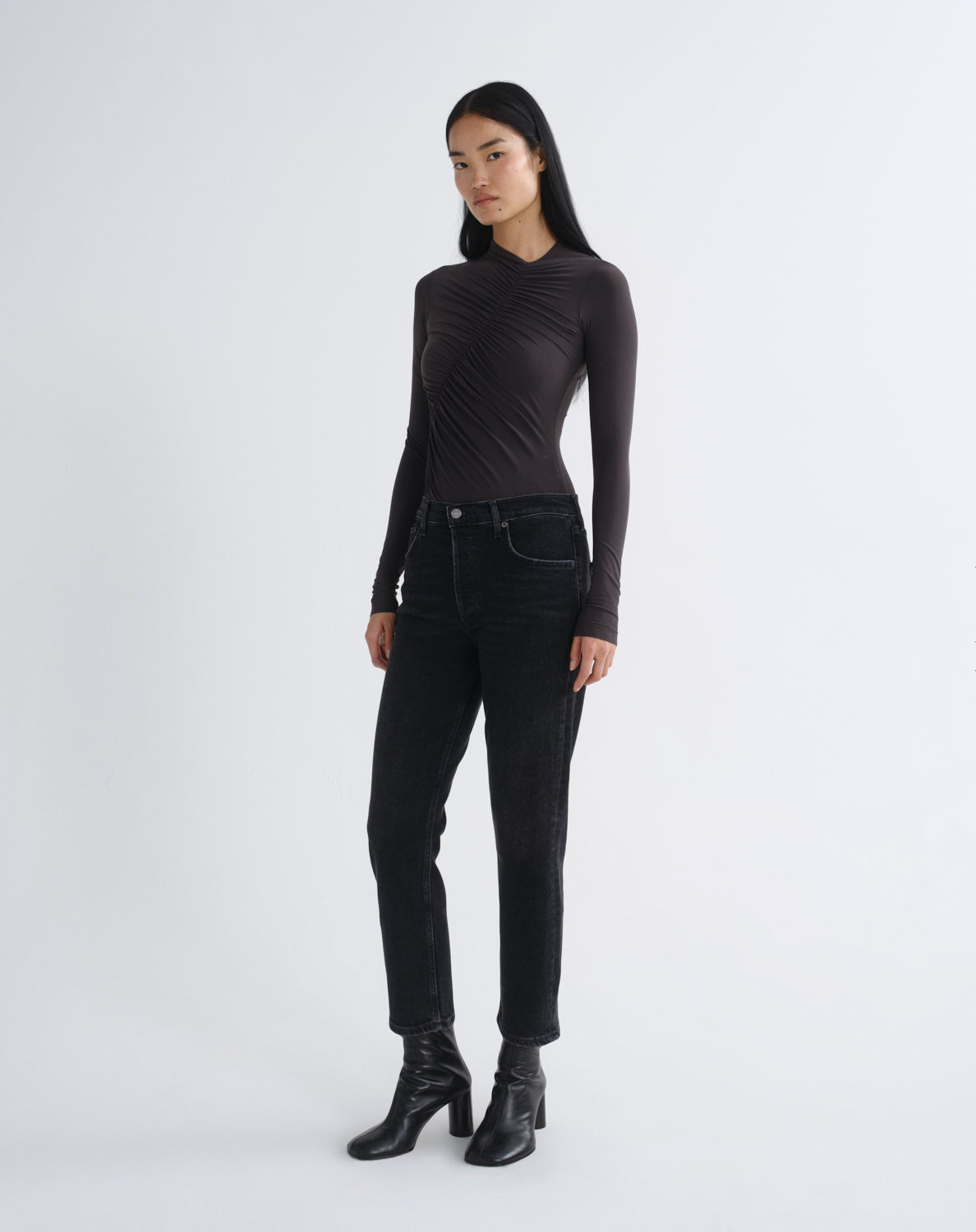 Women Riley High Rise Straight Crop (Stretch) in Panoramic - Agolde