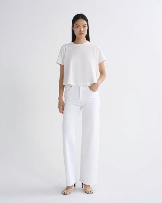 Women Harper Straight Jean (Comfort Stretch) in White Wash - Agolde