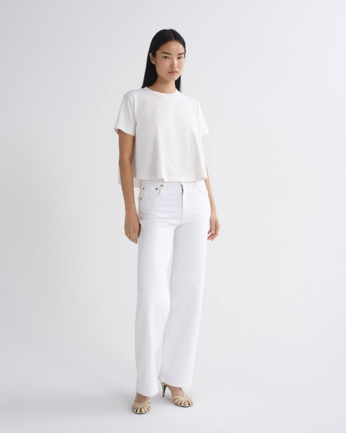 Women Harper Straight Jean (Comfort Stretch) in White Wash - Agolde