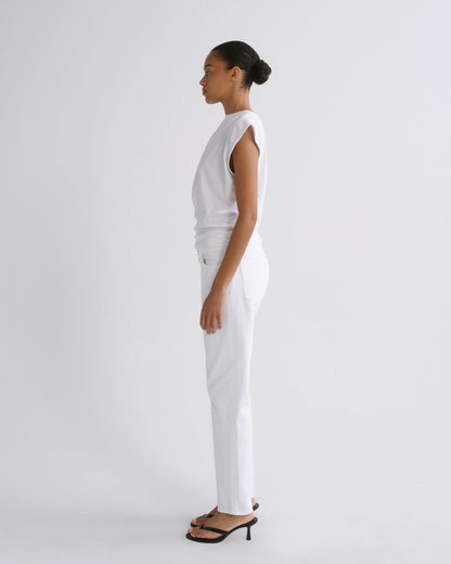 Women Romney Mid Rise Straight Leg in Marshmallow - Agolde