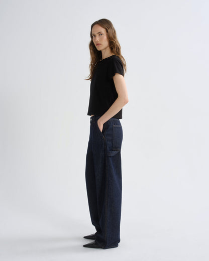 Women Lyndon Polished Utility Jean in Rinse - Agolde