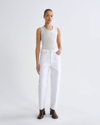 Women 80S Jean High Rise Vintage Taper in Marshmallow - Agolde