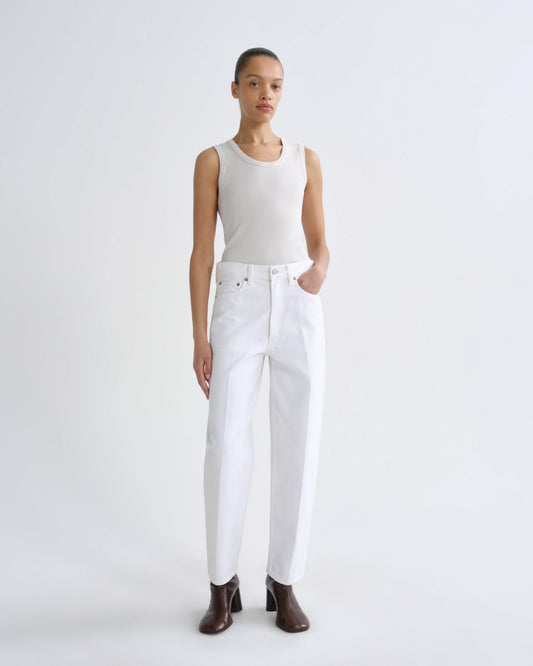 Women 80S Jean High Rise Vintage Taper in Marshmallow - Agolde