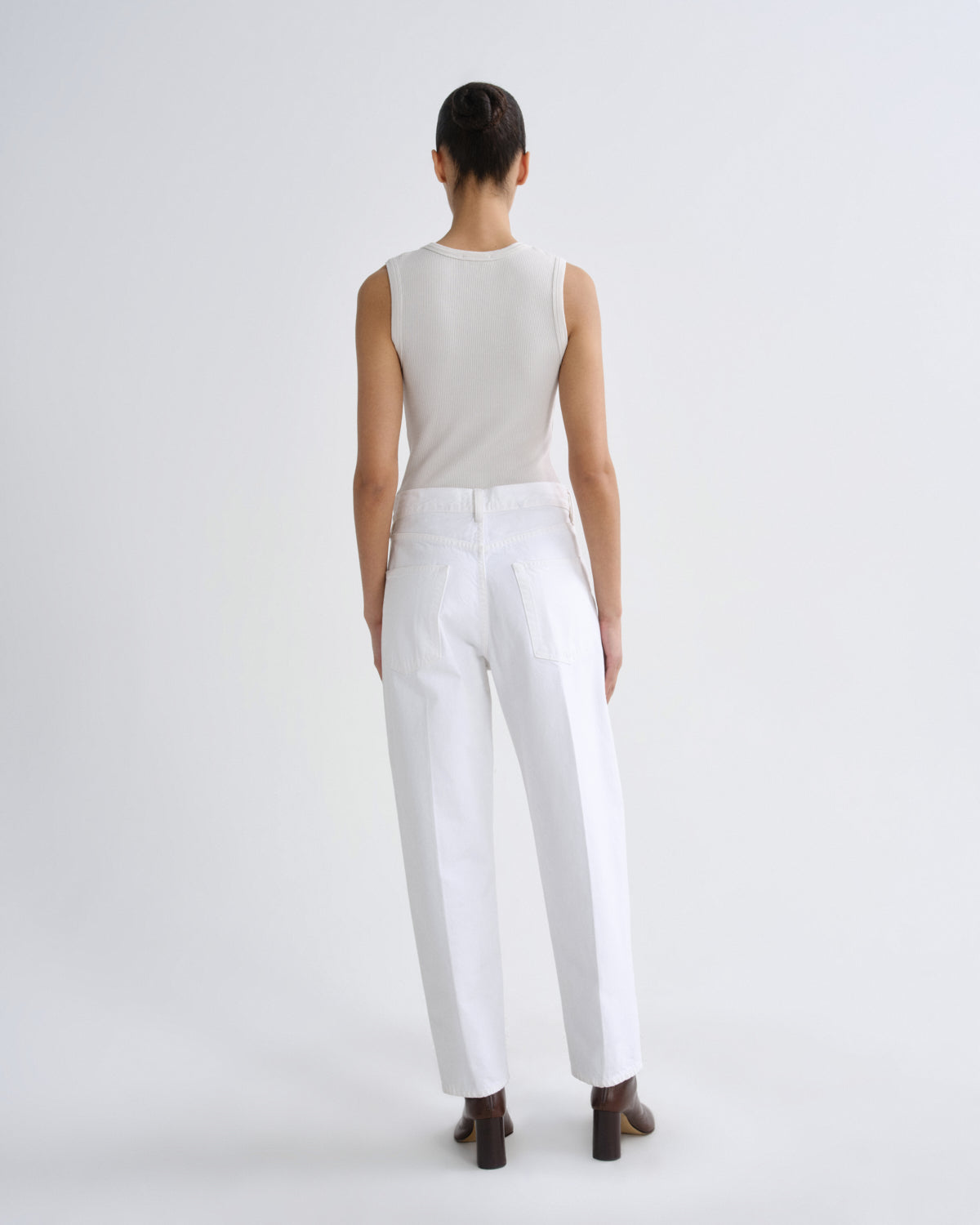 Women 80S Jean High Rise Vintage Taper in Marshmallow - Agolde