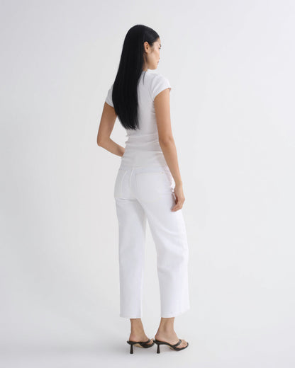 Women Harper Crop Jean in White Wash - Agolde