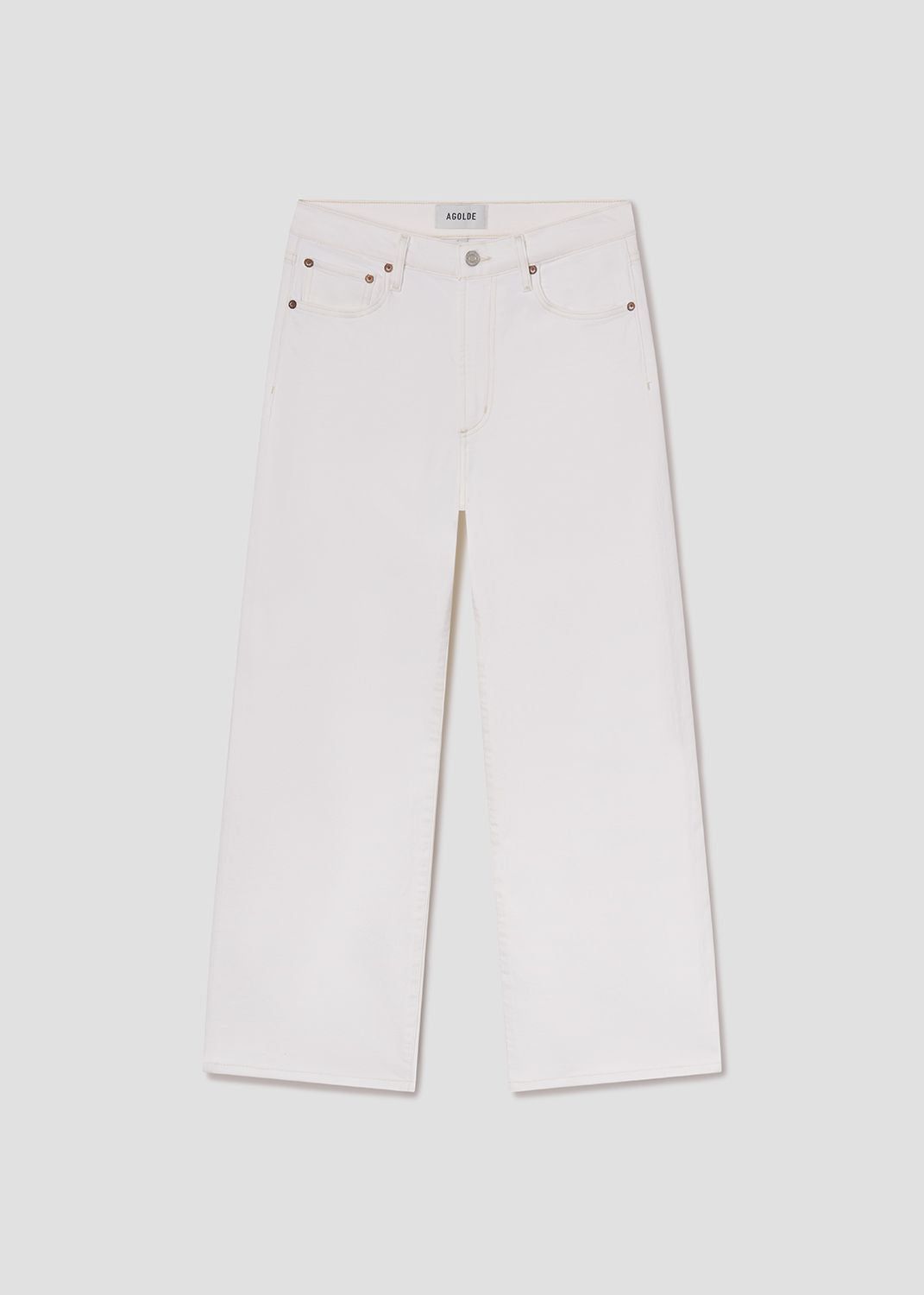 Women Harper Crop Jean in White Wash - Agolde