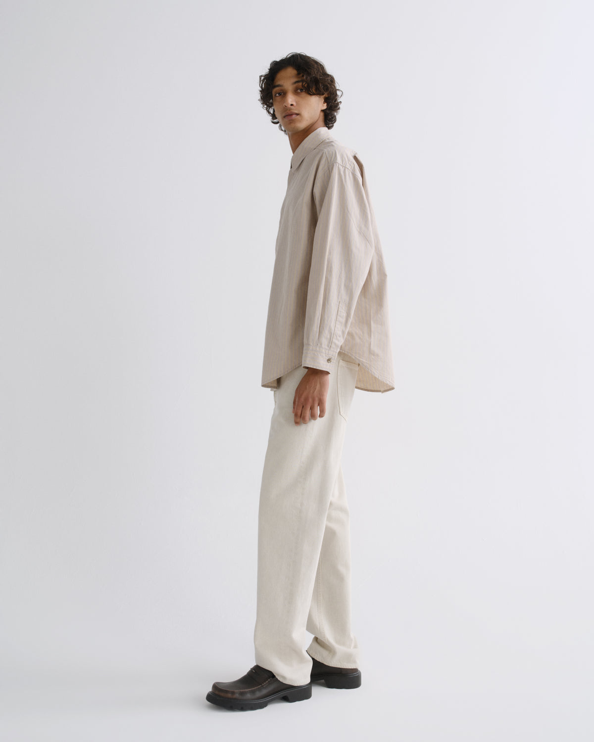 Men 90S Jean Mid Rise Loose Fit in Bone - Agolde
