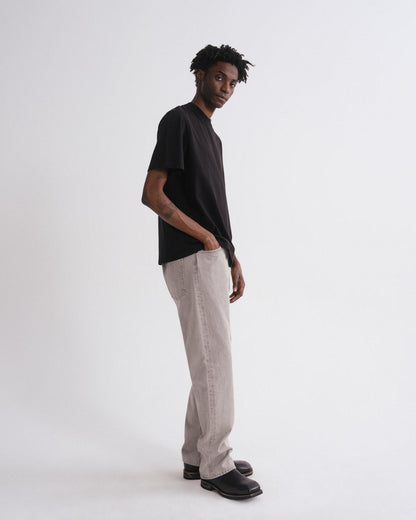 Men Asha Mock Neck Tee in Black - Agolde