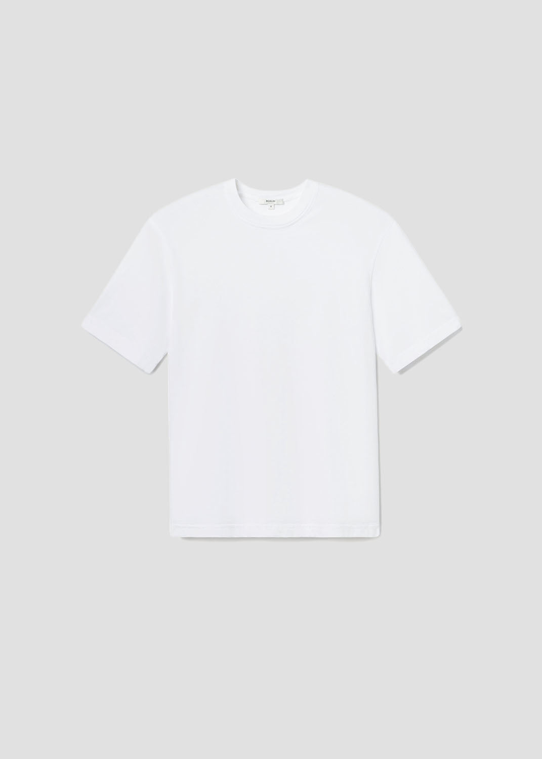 Men Asha Mock Neck Tee in White - Agolde