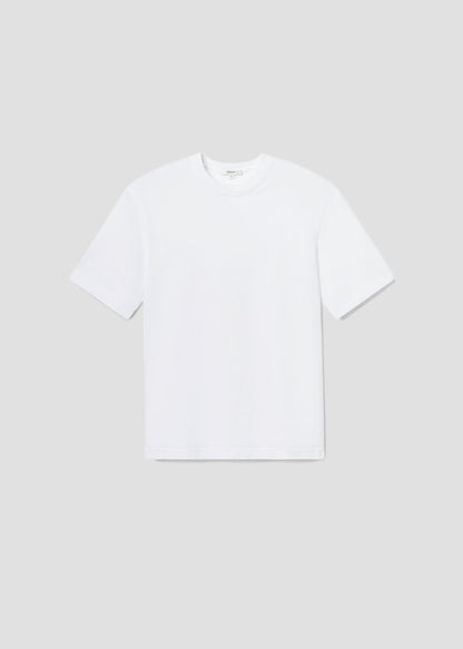 Men Asha Mock Neck Tee in White - Agolde