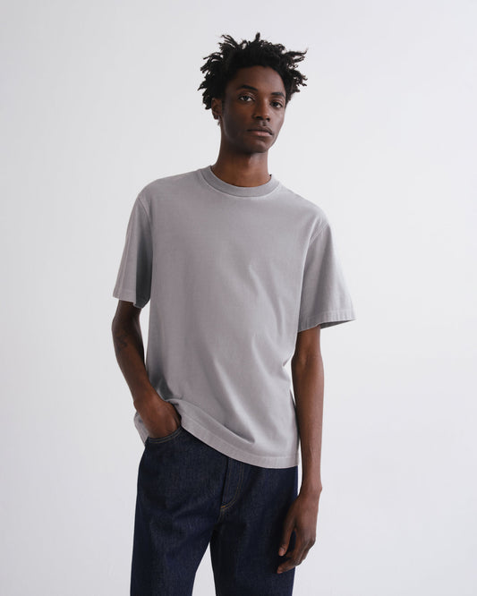 Men Asha Mock Neck Tee in Reflect - Agolde