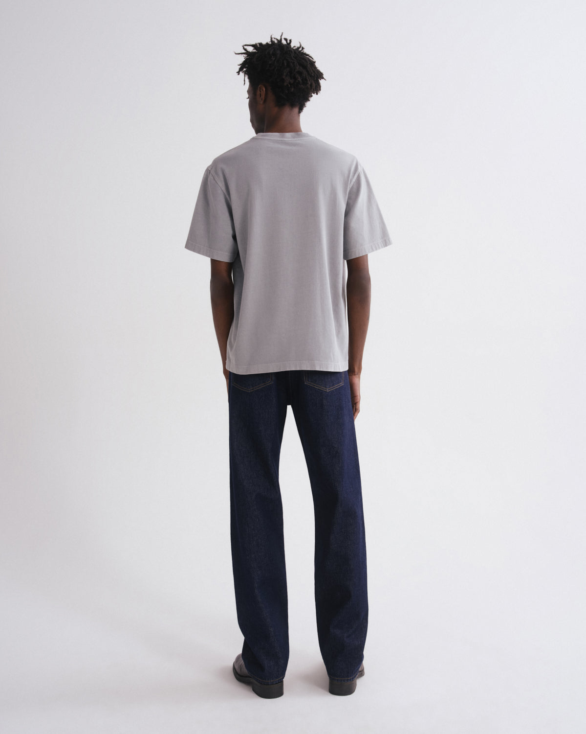 Men Asha Mock Neck Tee in Reflect - Agolde