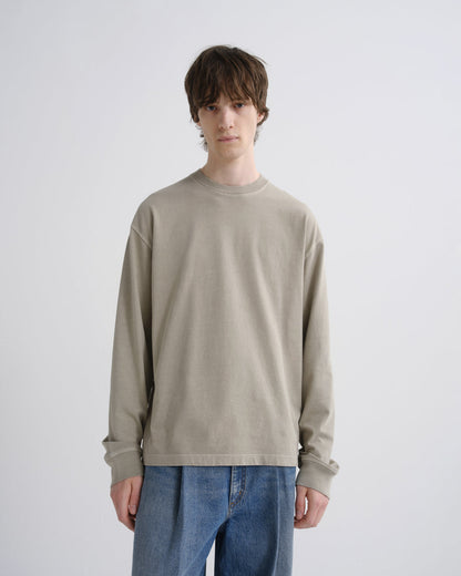 Men Asha Long Sleeve Mock Neck Tee in Wicker - Agolde