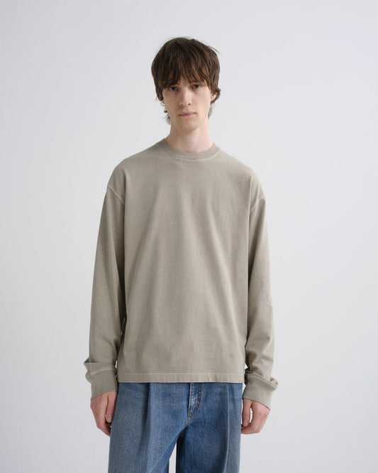Men Asha Long Sleeve Mock Neck Tee in Wicker - Agolde
