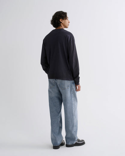 Men Long Sleeve Drop Shoulder Asha in Screen - Agolde