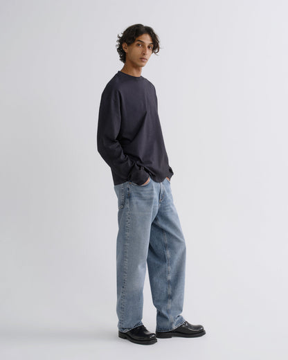 Men Long Sleeve Drop Shoulder Asha in Screen - Agolde