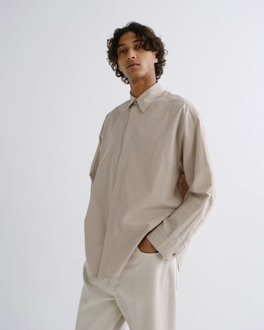 Men Roy Shirt in Beaudry Stripe - Agolde