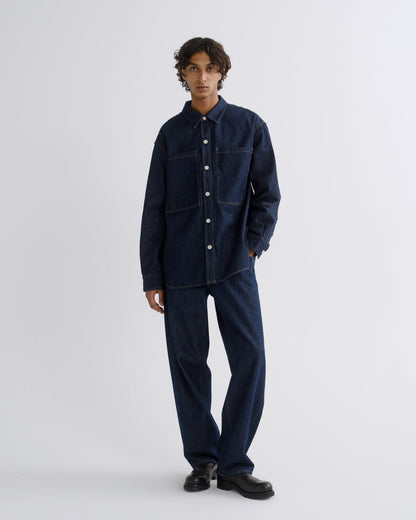 Men Atticus Shirt in Rinse - Agolde