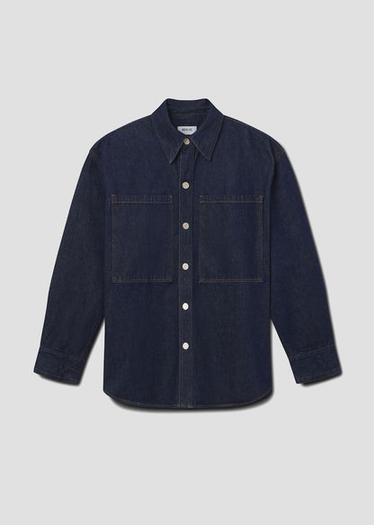 Men Atticus Shirt in Rinse - Agolde