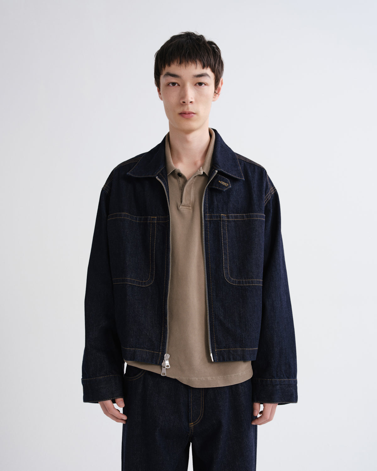 Men Croydon Y2K Round Shoulder Jacket in Rinse - Agolde