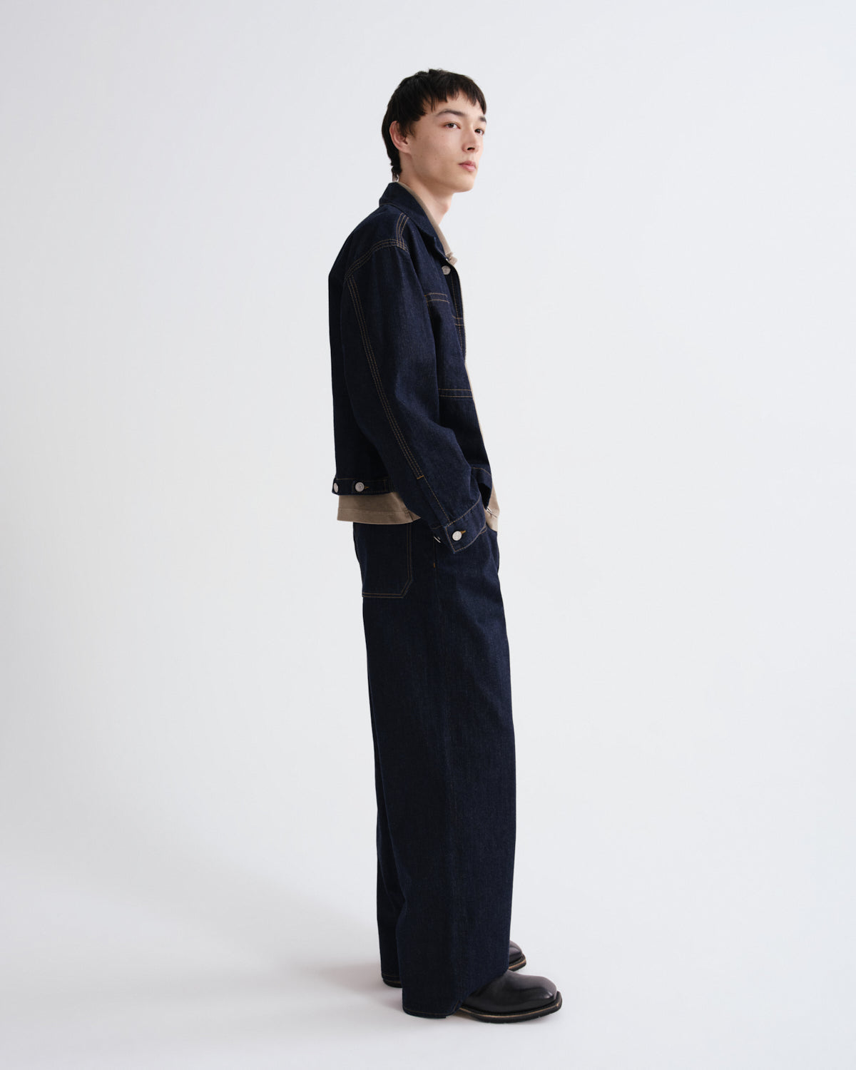 Men Croydon Y2K Round Shoulder Jacket in Rinse - Agolde