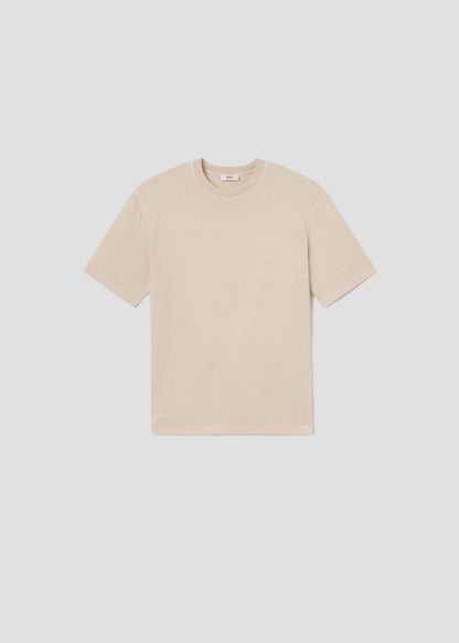 Men Asha Mock Neck Tee in Brown Rice - Agolde