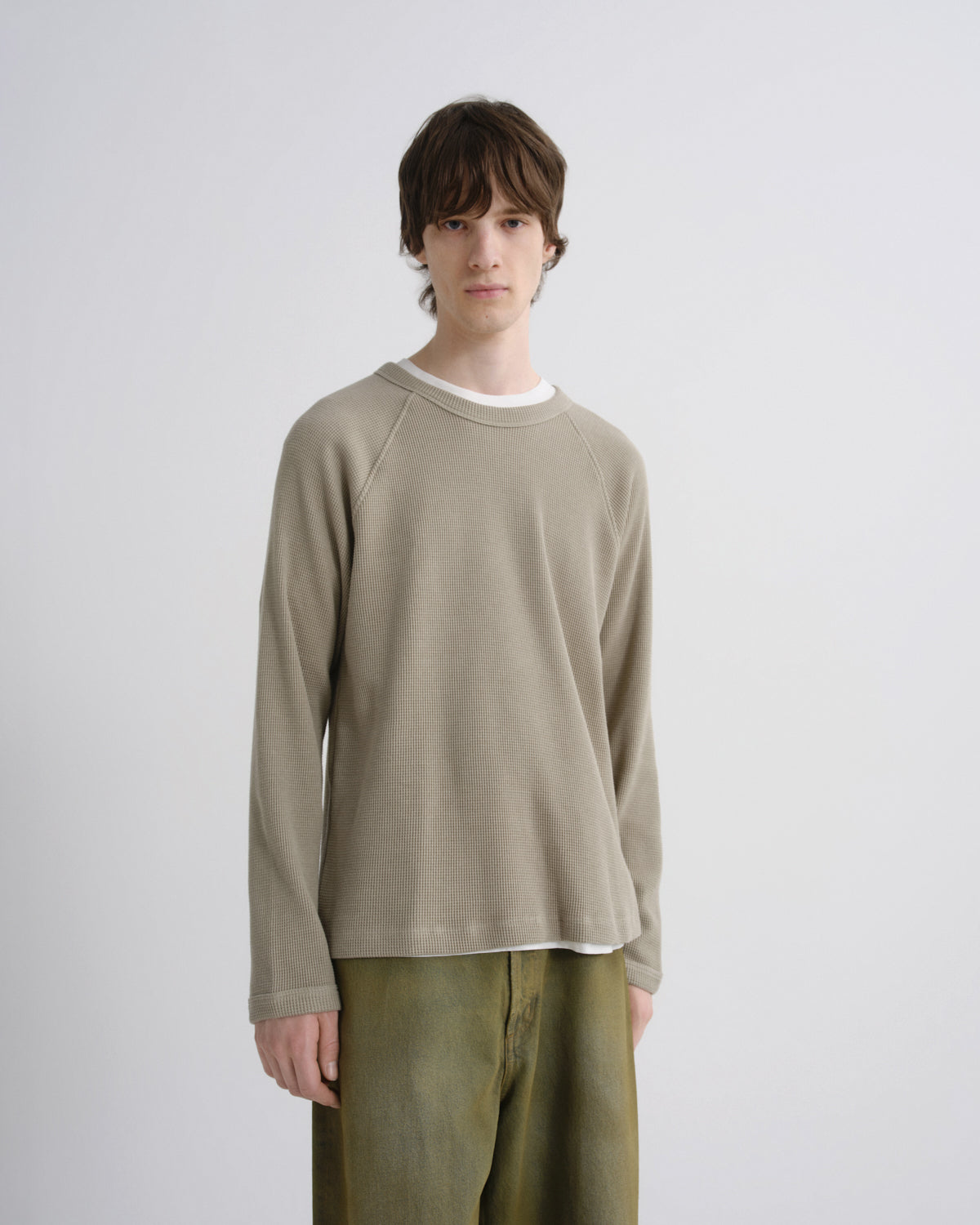 Men Payson Waffle Tee in Wicker - Agolde
