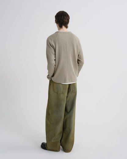 Men Payson Waffle Tee in Wicker - Agolde