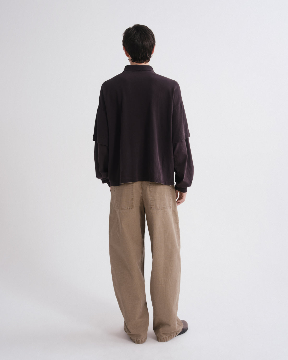 Men Curren Double Sleeve Polo in Elysian - Agolde