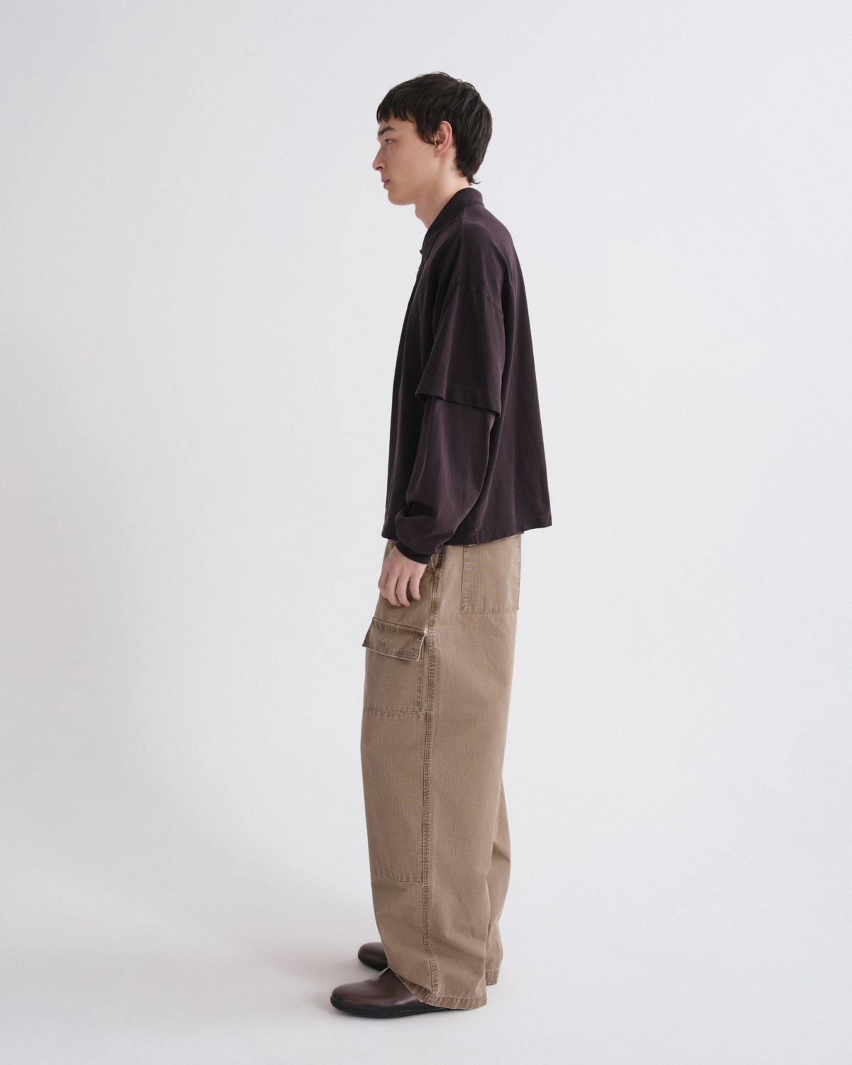 Men Curren Double Sleeve Polo in Elysian - Agolde
