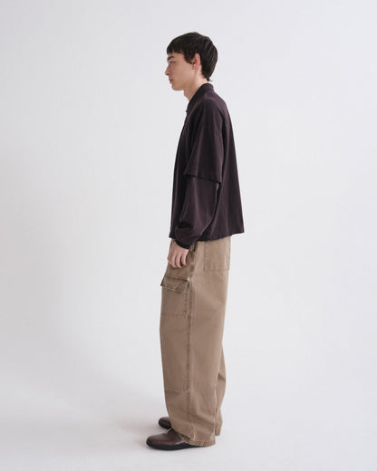 Men Curren Double Sleeve Polo in Elysian - Agolde