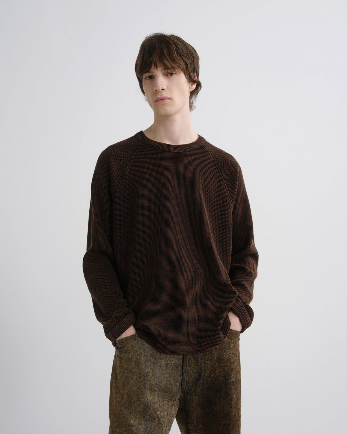 Men Payson Waffle Tee in Aerosol - Agolde