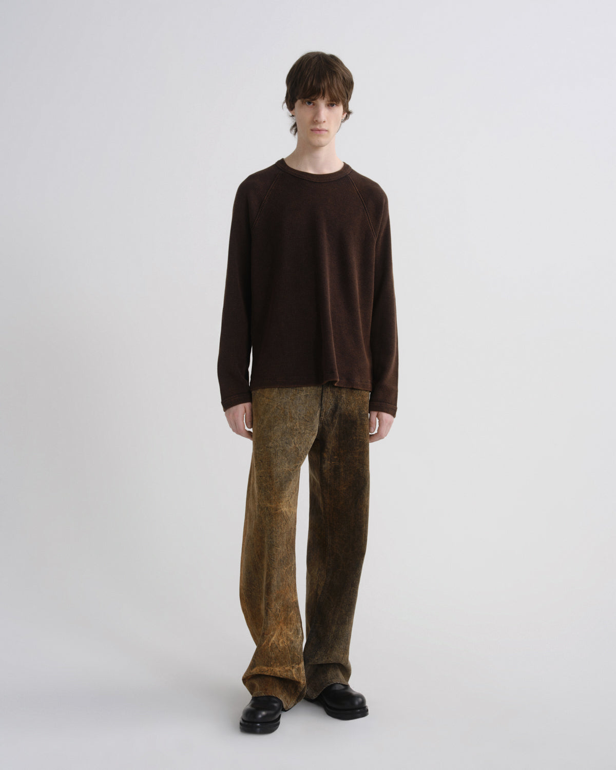Men Payson Waffle Tee in Aerosol - Agolde