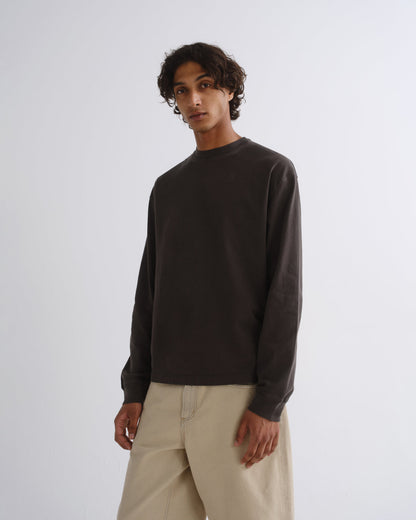 Men Asha Long Sleeve Mock Neck Tee in Cave - Agolde