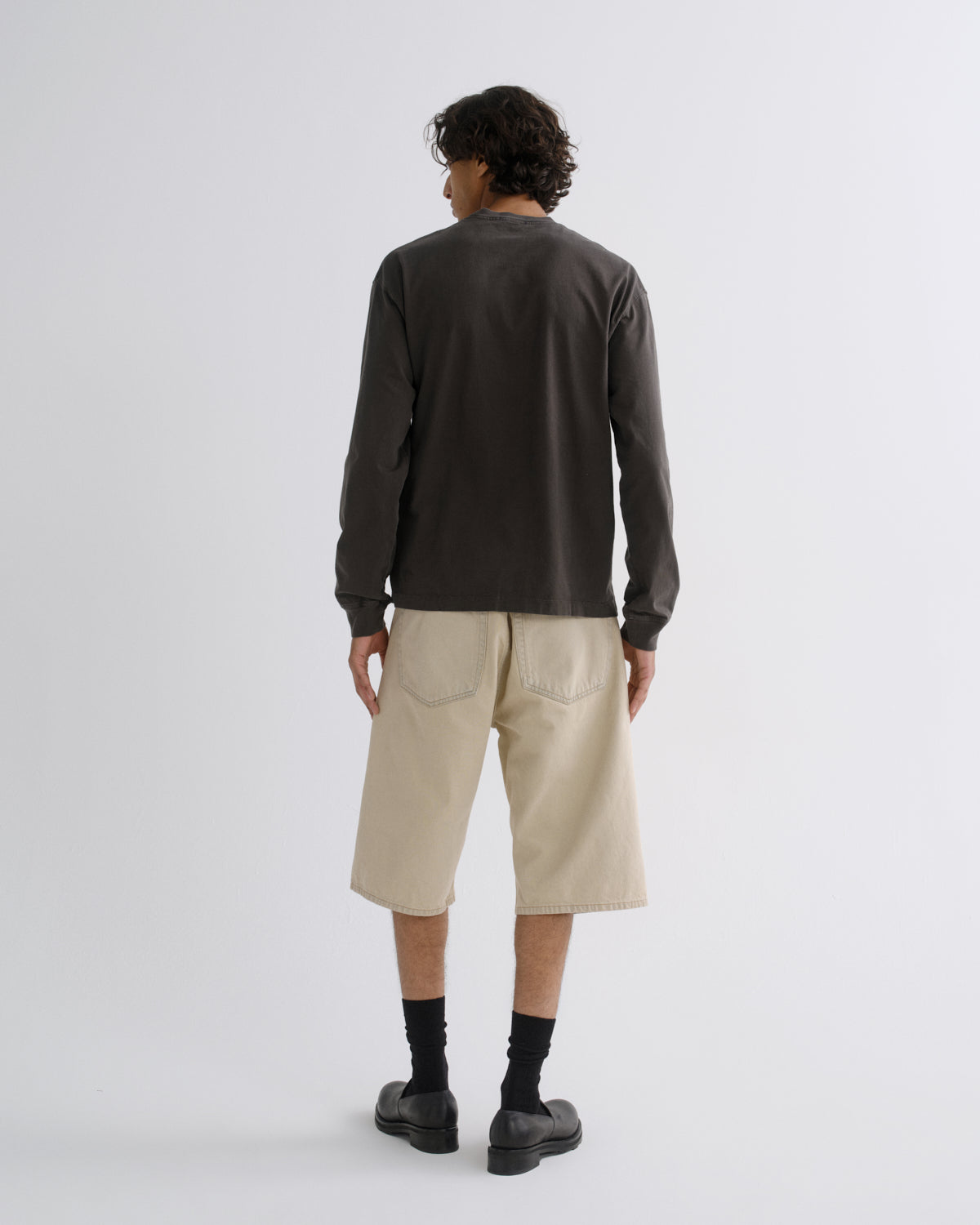 Men Asha Long Sleeve Mock Neck Tee in Cave - Agolde