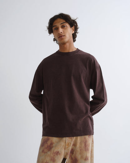Men Long Sleeve Drop Shoulder Asha in Mocha - Agolde
