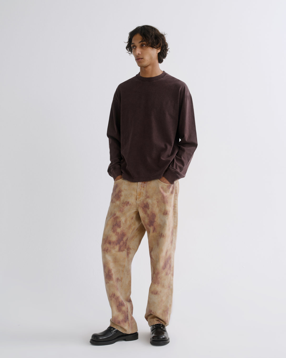 Men Long Sleeve Drop Shoulder Asha in Mocha - Agolde