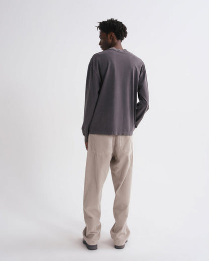 Men Asha Long Sleeve Tee in Washed Grey - Agolde