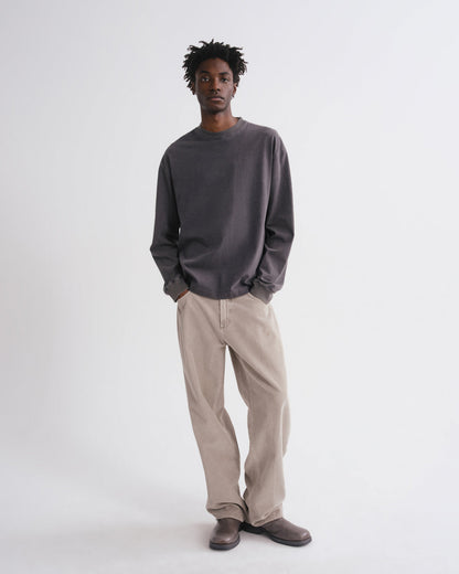 Men Asha Long Sleeve Tee in Washed Grey - Agolde