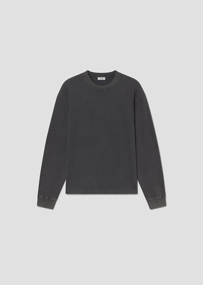 Men Asha Long Sleeve Tee in Washed Grey - Agolde