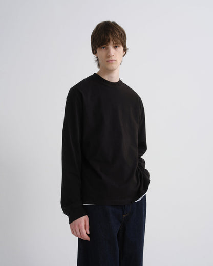 Men Long Sleeve Drop Shoulder Asha in Black - Agolde