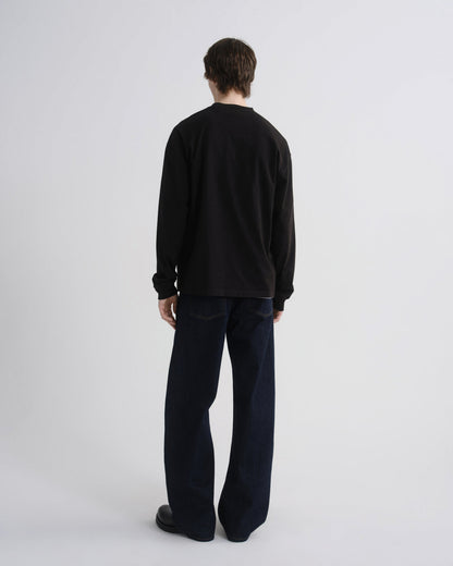Men Long Sleeve Drop Shoulder Asha in Black - Agolde