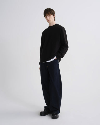 Men Long Sleeve Drop Shoulder Asha in Black - Agolde
